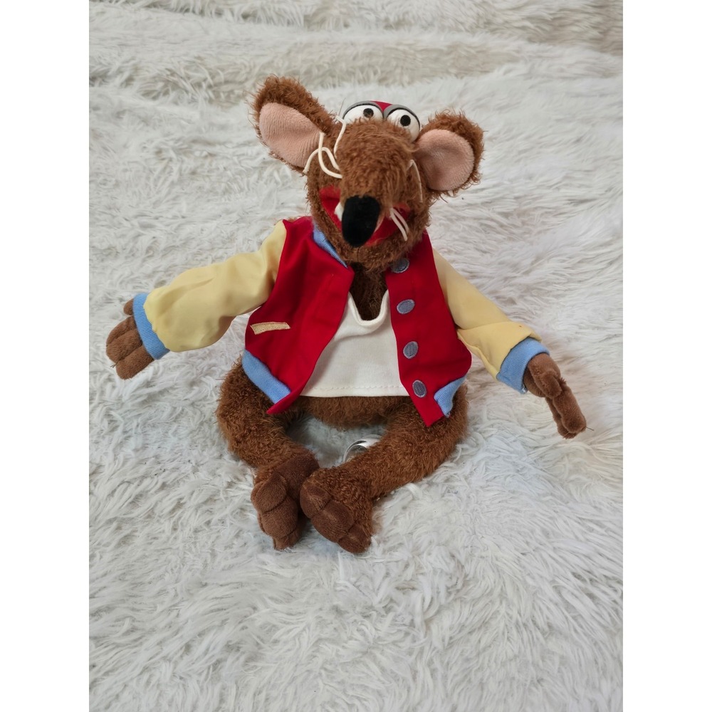 Vtg Disney Store The Muppets RIZZO THE RAT 12" Plush Embroidered Jacket Rare